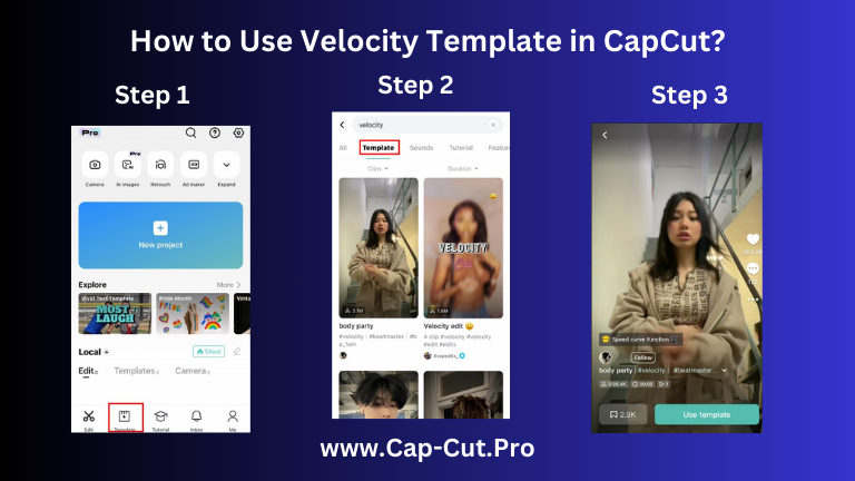 How to use velocity template in capcut